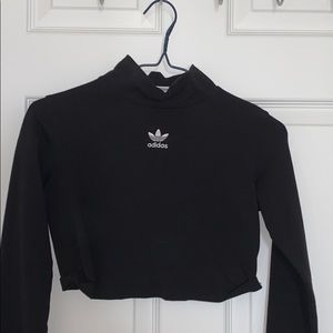 Adidas black cropped top